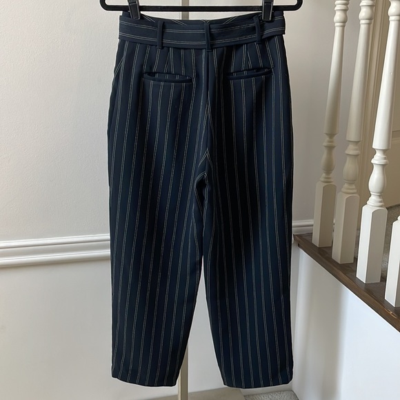 Wilfred Tie-Front Pant black/oak pinstripe sz 6 - Picture 4 of 7